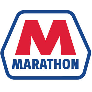 Logo with large red 'M' and blue text