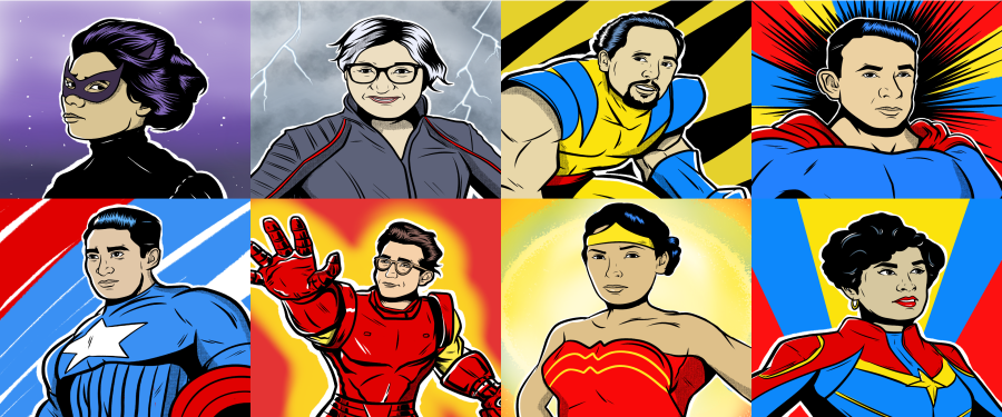 banner showing hispanic heroes