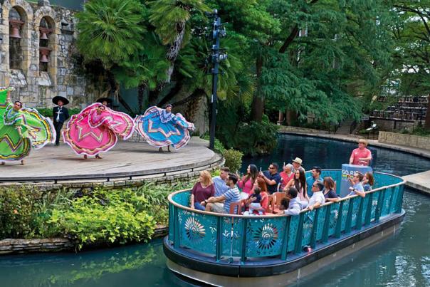 Folklorico Dancers on Arneson River Theatre at the San Antonio River Walk