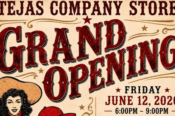 Tejas Rodeo Company Company Store Grand Opening flyer