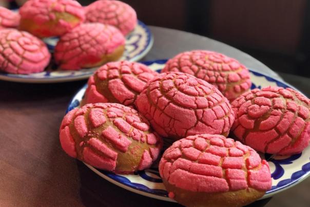 Pink Pan Dulce from Pico de Gallo Restaurant on display