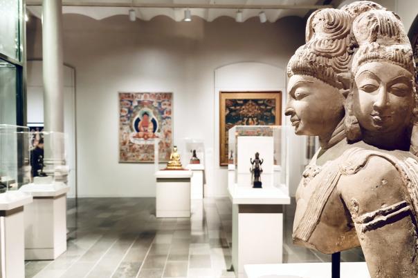 Art pieces at the San Antonio Museum of Art.