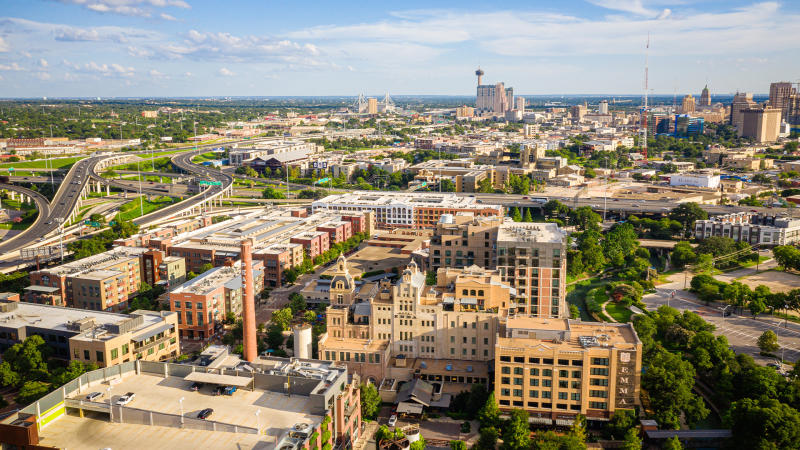 San Antonio City Skyline with Pearl