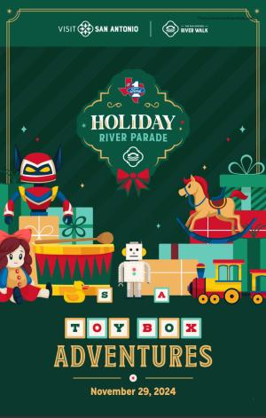 Cover graphic design of Ford Holiday River Parade Program Guide