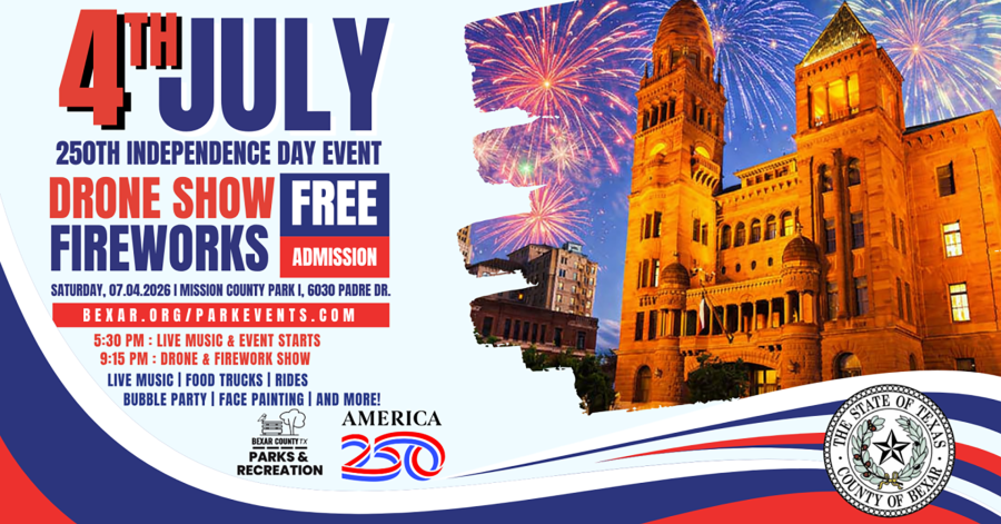 4th of July 250th Drone Show Bexar Celebration 2026