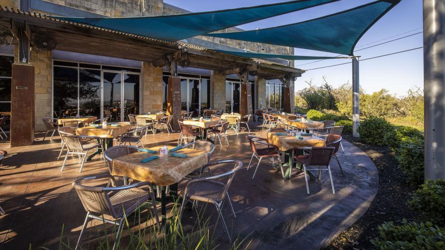 back patio at Aldaco's Mexican Restaurant