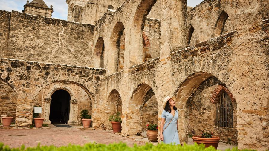 Woman at Mission San Jose