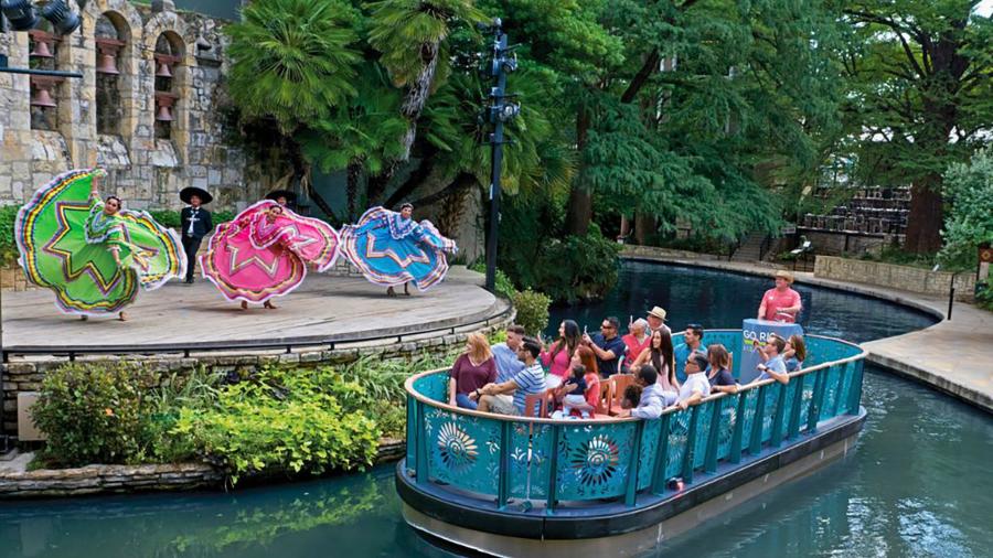 Folklorico Dancers on Arneson River Theatre at the San Antonio River Walk
