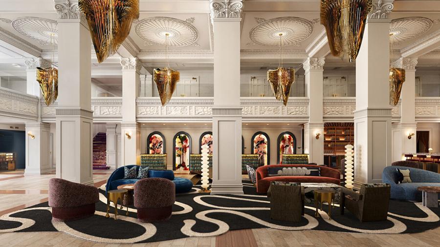 lobby of a hotel