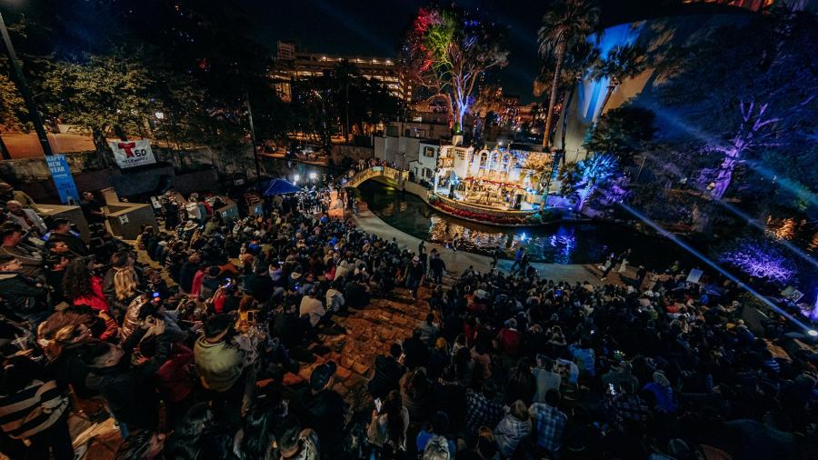 New Year's Eve celebration on the River Walk