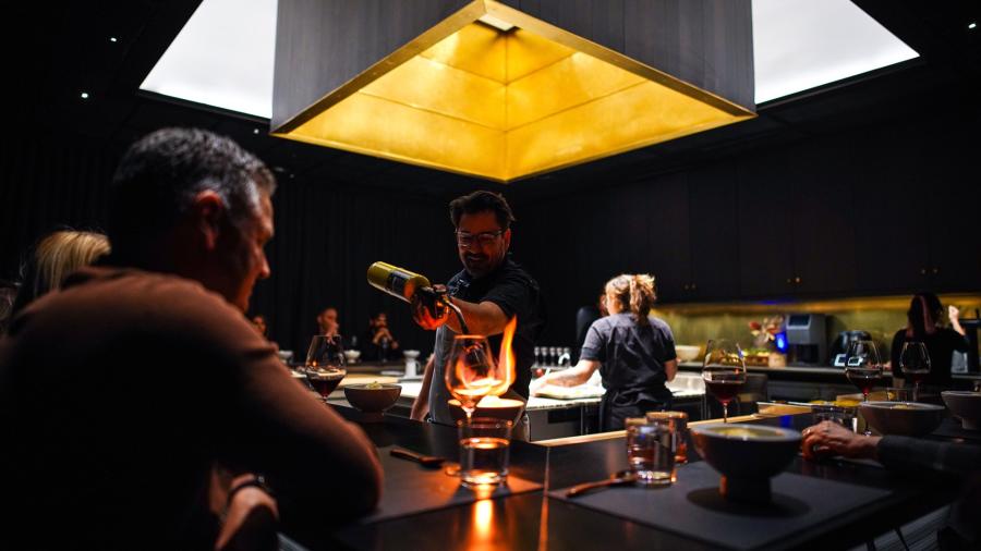 Nicosi mid-service dessert making