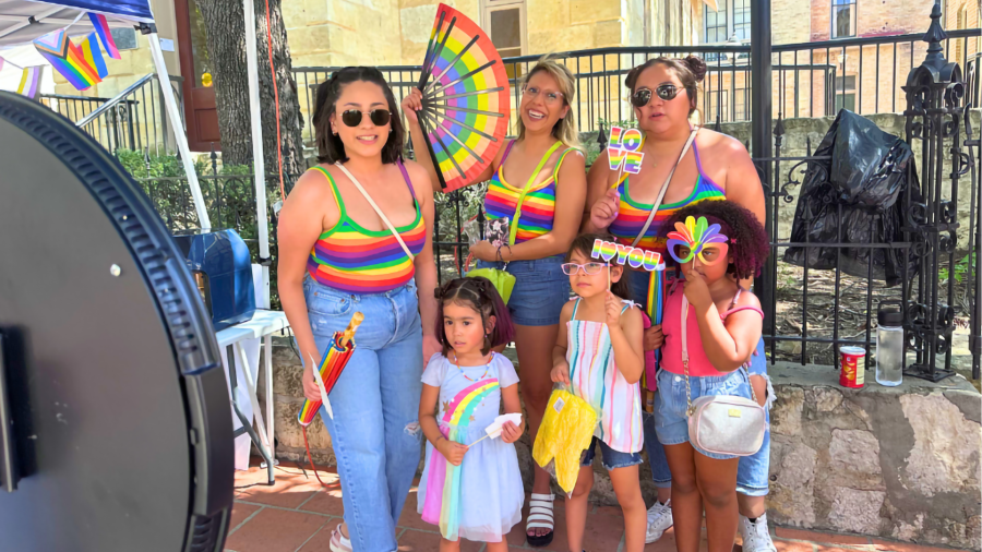 family celebrating pride celebrations in San Antonio