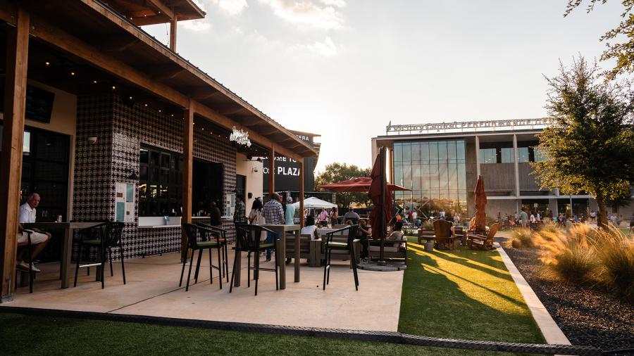 Outdoor patio at Roca & Martillo at The Rock in San Antonio.