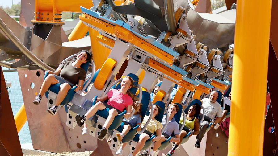 Barracuda Strike roller coaster at SeaWorld San Antonio.