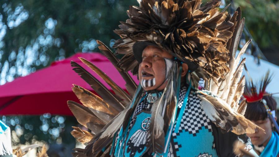 United San Pow Wow Performer in traditional attire