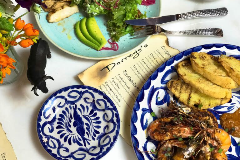 food spread at Dorrego's