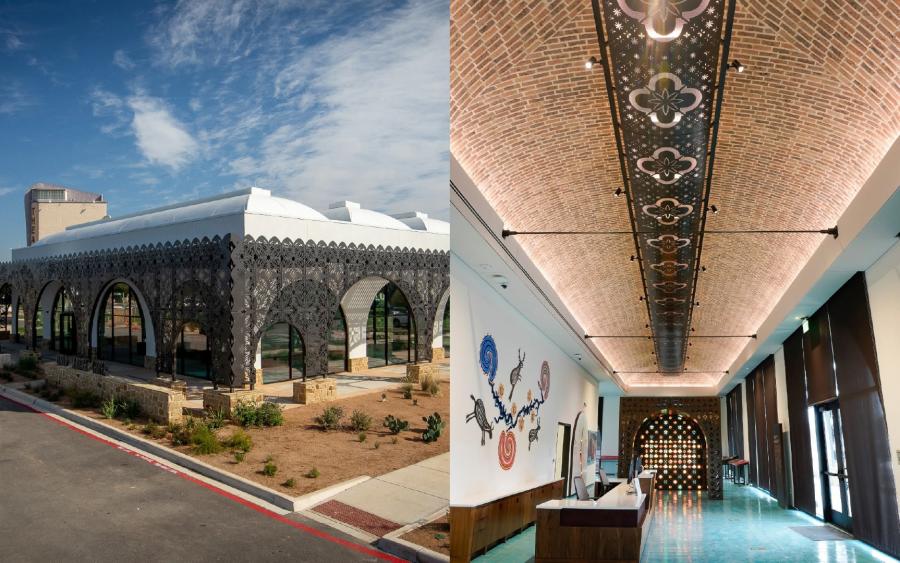 Exterior and Interior of the World Heritage Center in San Antonio