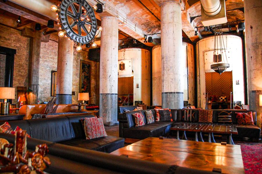 Interior view of Sternewirth bar at Hotel Emma in San Antonio.