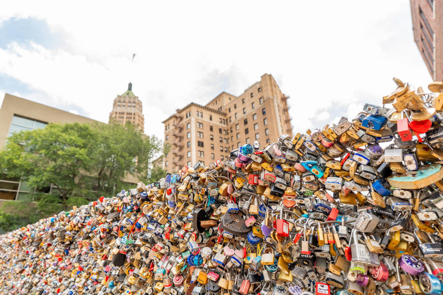 San Antonio River Walk Love Lock Bridge