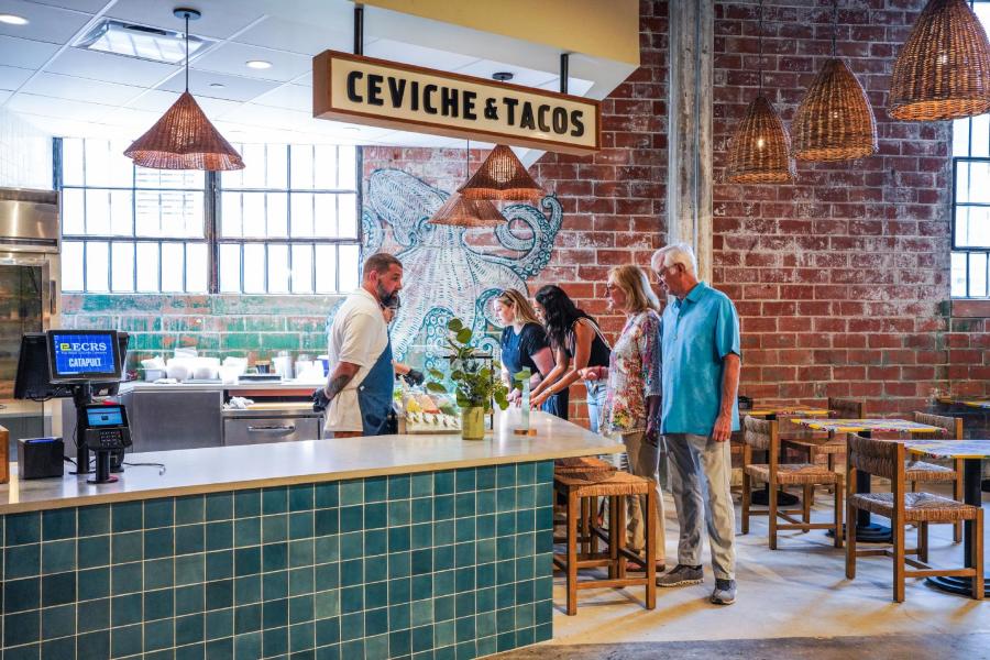 Ceviche & Tacos stand at Pullman Market