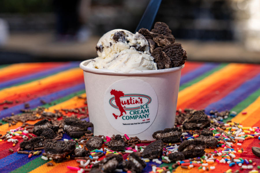 Justin's Ice Cream Company cup of Ice Cream