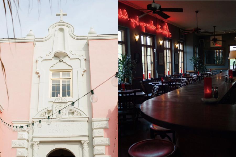 interior and exterior of Liberty Bar