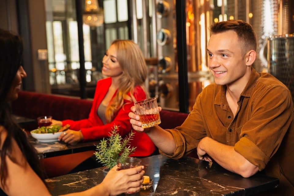 friends at distillery
