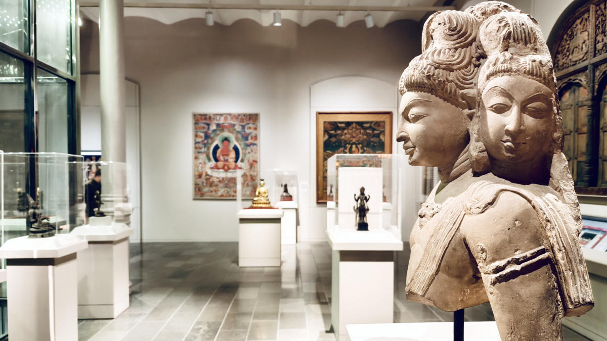 Art pieces at the San Antonio Museum of Art.