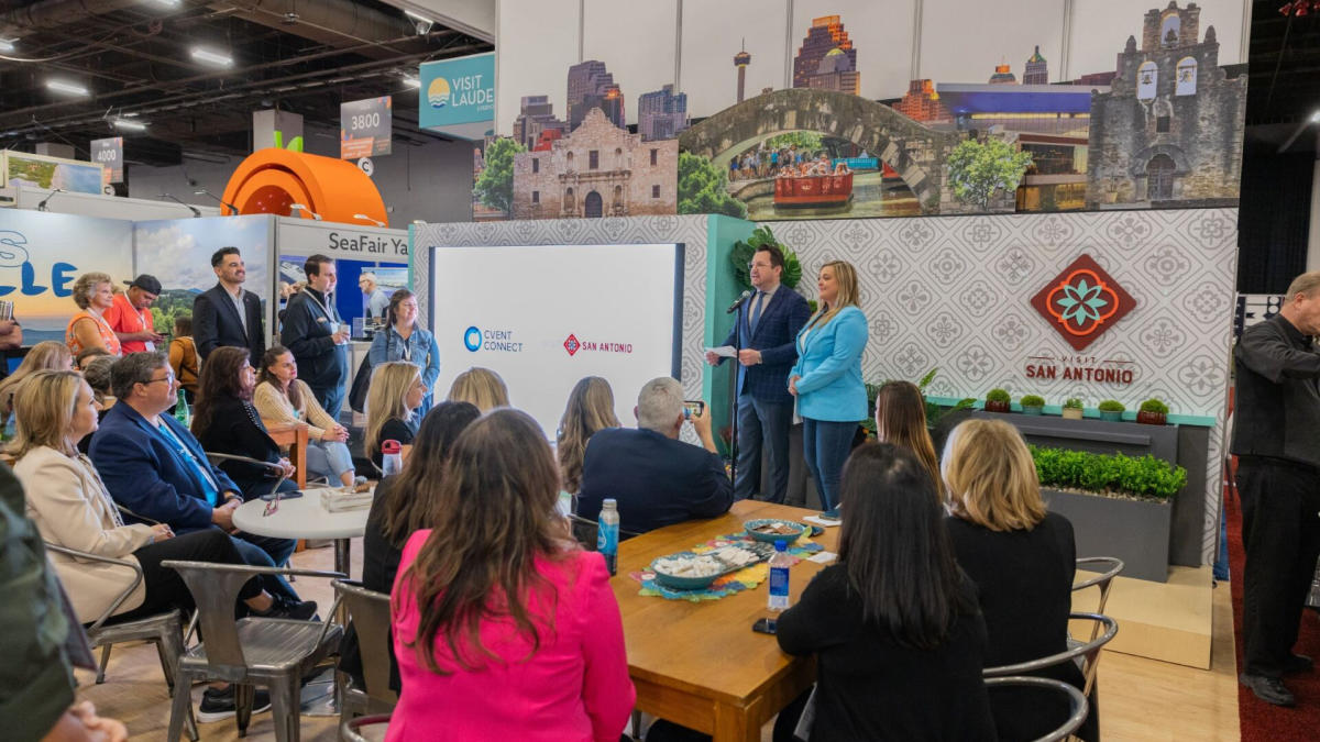 Two professionals giving a presentation