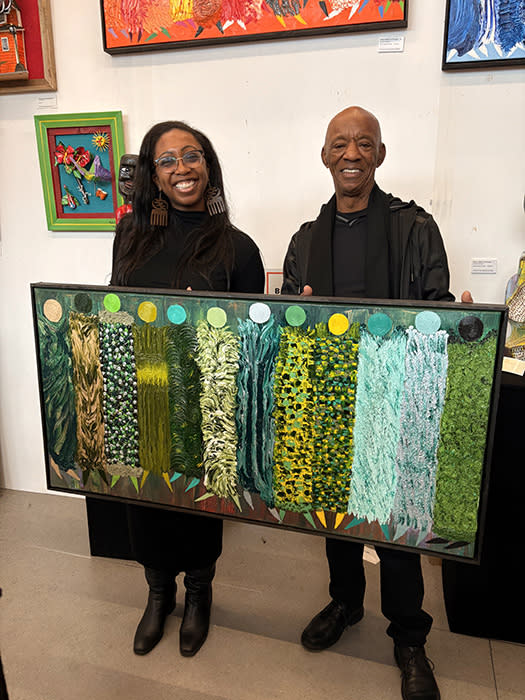 Artist Dlani Middleton at the Harlem Fine Art Show