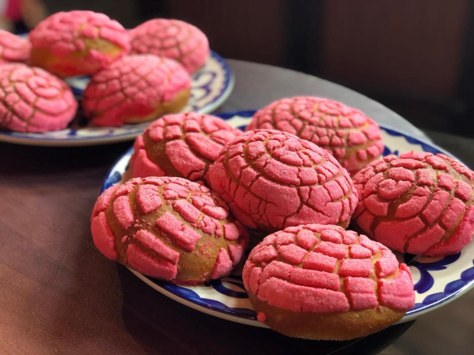 Pink Pan Dulce from Pico de Gallo Restaurant on display