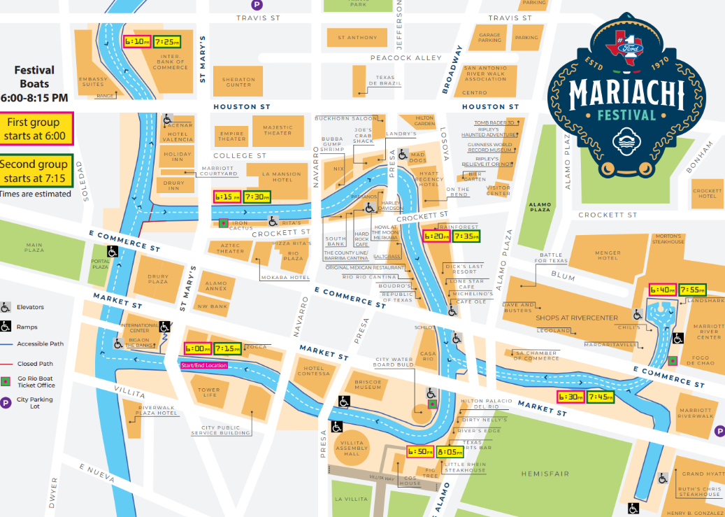 Map indicating Parade Route