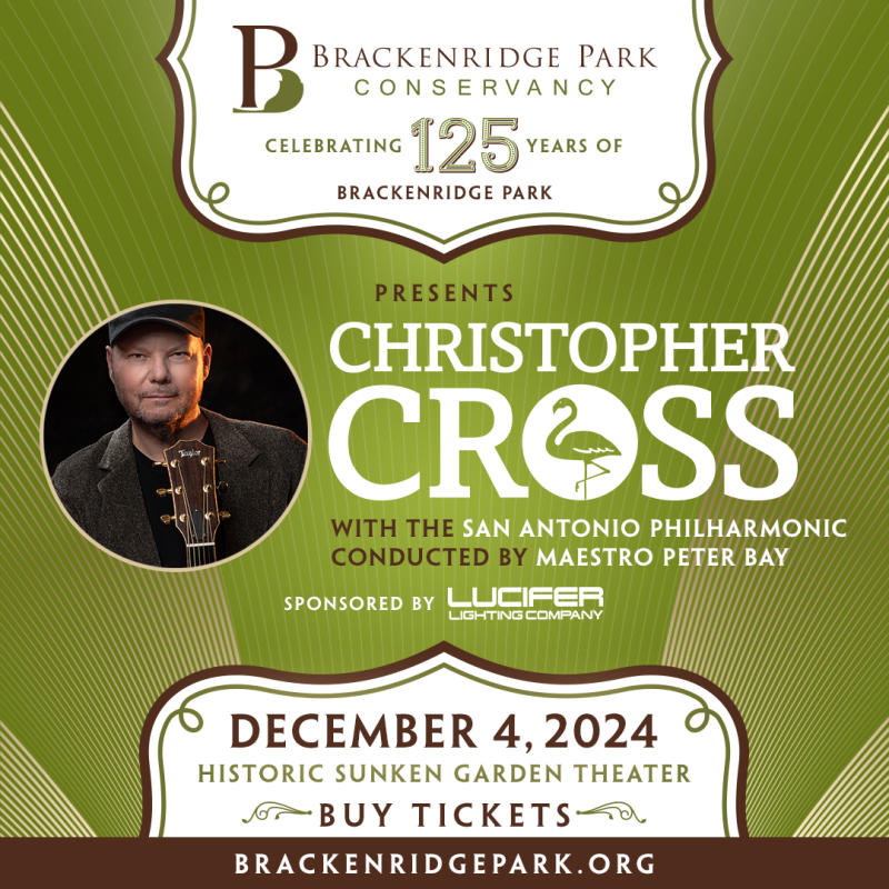 Graphic featuring names of sponsors for concert