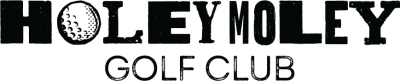 Holey Moley logo in black and white.
