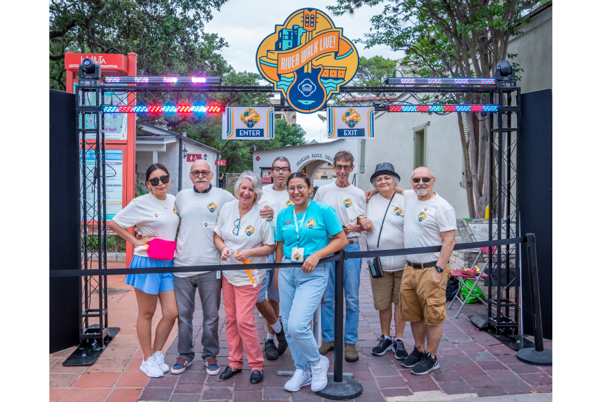 volunteers posing for photo