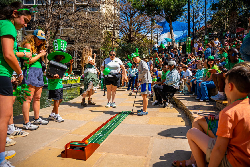 mini golf at river walk event