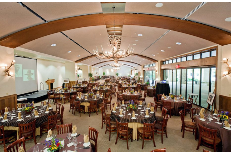 Convention center banquet room