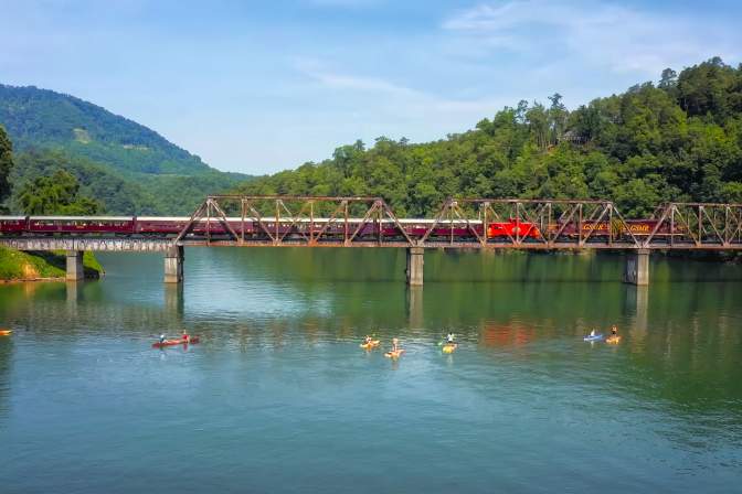 Steam Train Excursions from Bryson City Take you to the Nantahala