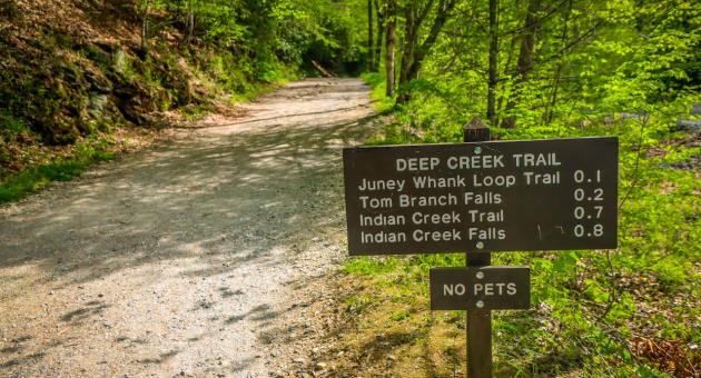 Deep Creek Trailhead Sign