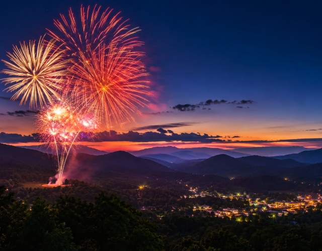 Fireworks in the Mountains