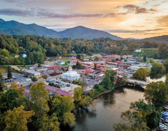 Downtown Bryson City Sunset