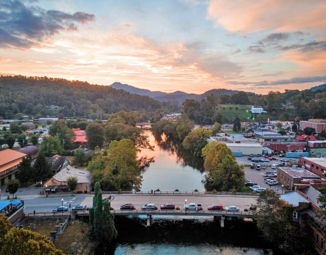 Downtown Bryson City Flipped