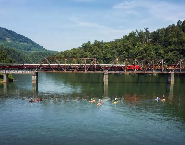 Fontana Lake Train Trestle and Kayak