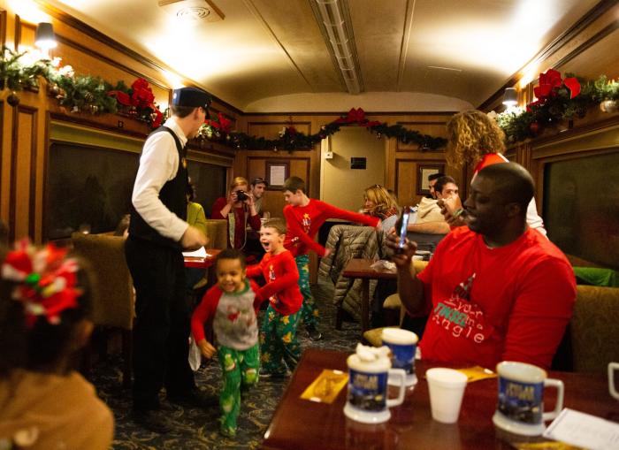 Polar Express Inside Train Cab Dancing