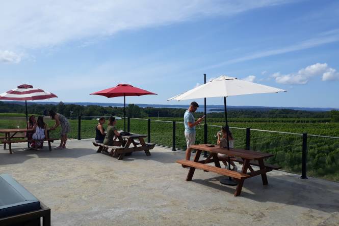 Beautiful views from the Old Mission Wineries