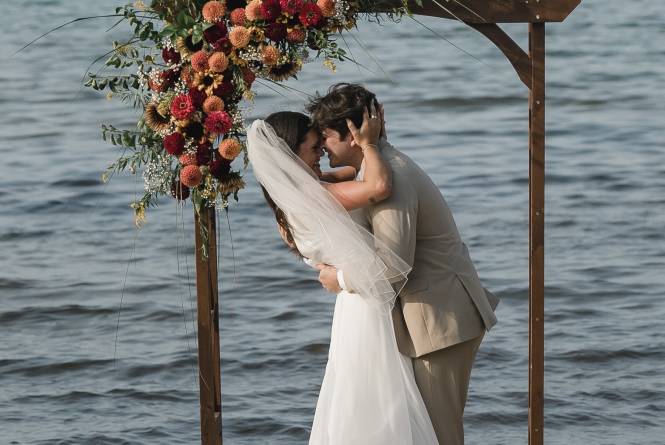 Beachfront Weddings on East Bay in Traverse City, Michigan