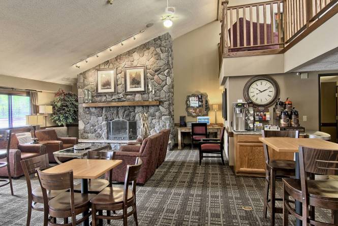 Lobby with Fireplace