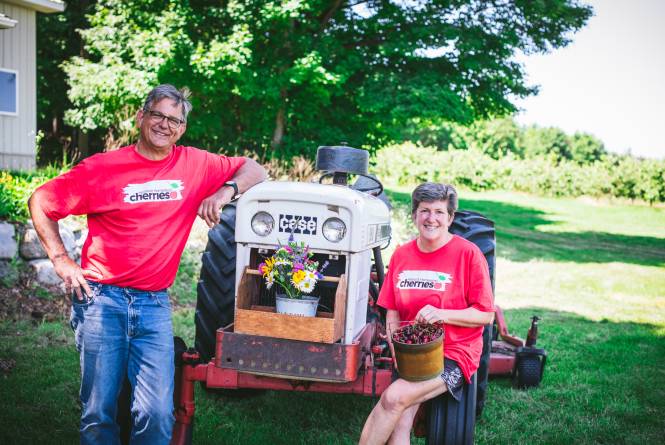 Phil and Sarah with tractor