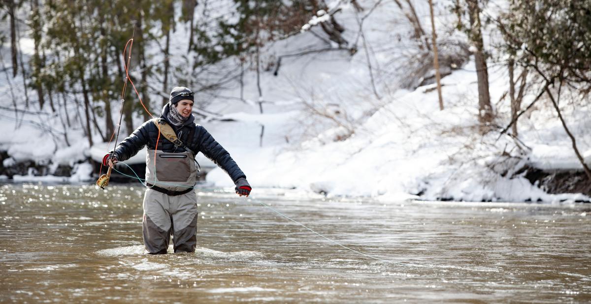 Fly Fishing in the Winter - On the Betsie River