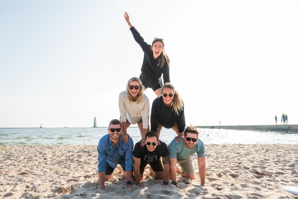 Ground pyramid on Frankfort beach
